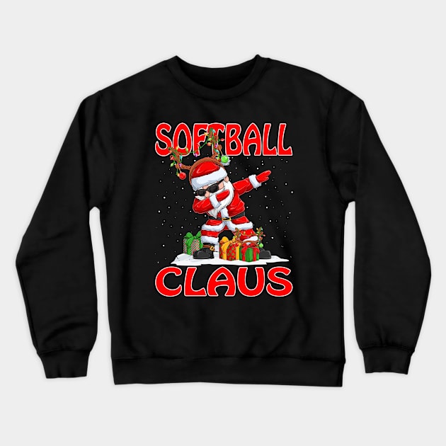 Softball Santa Claus Reindeer Christmas Matching Costume Crewneck Sweatshirt by intelus